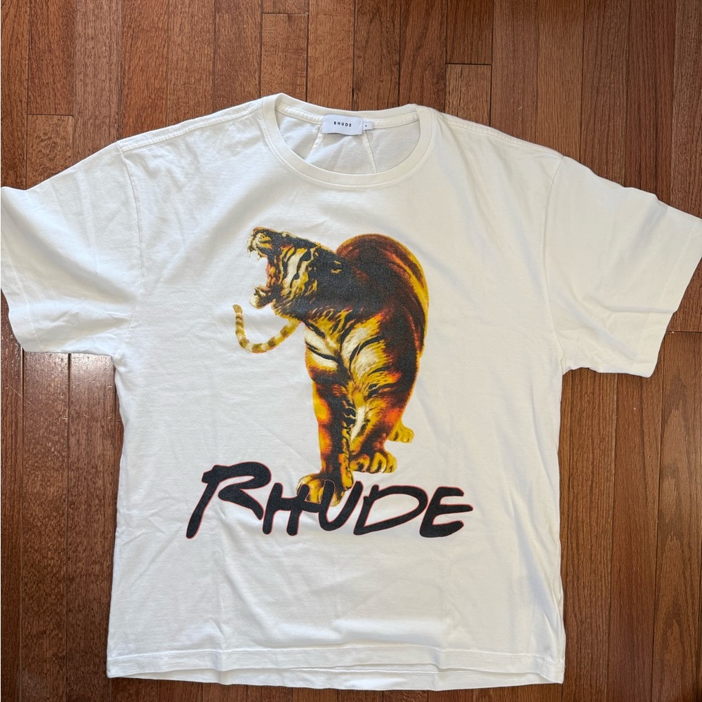 Men’s Rhude (Tiger) White Tee - Medium